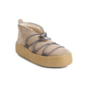 Free People Snowdrop Mukluk Boots Suede Fur 8 Shoes Genuine Shearling apres boho